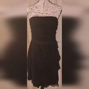 White House Black Market Strapless Black Dress